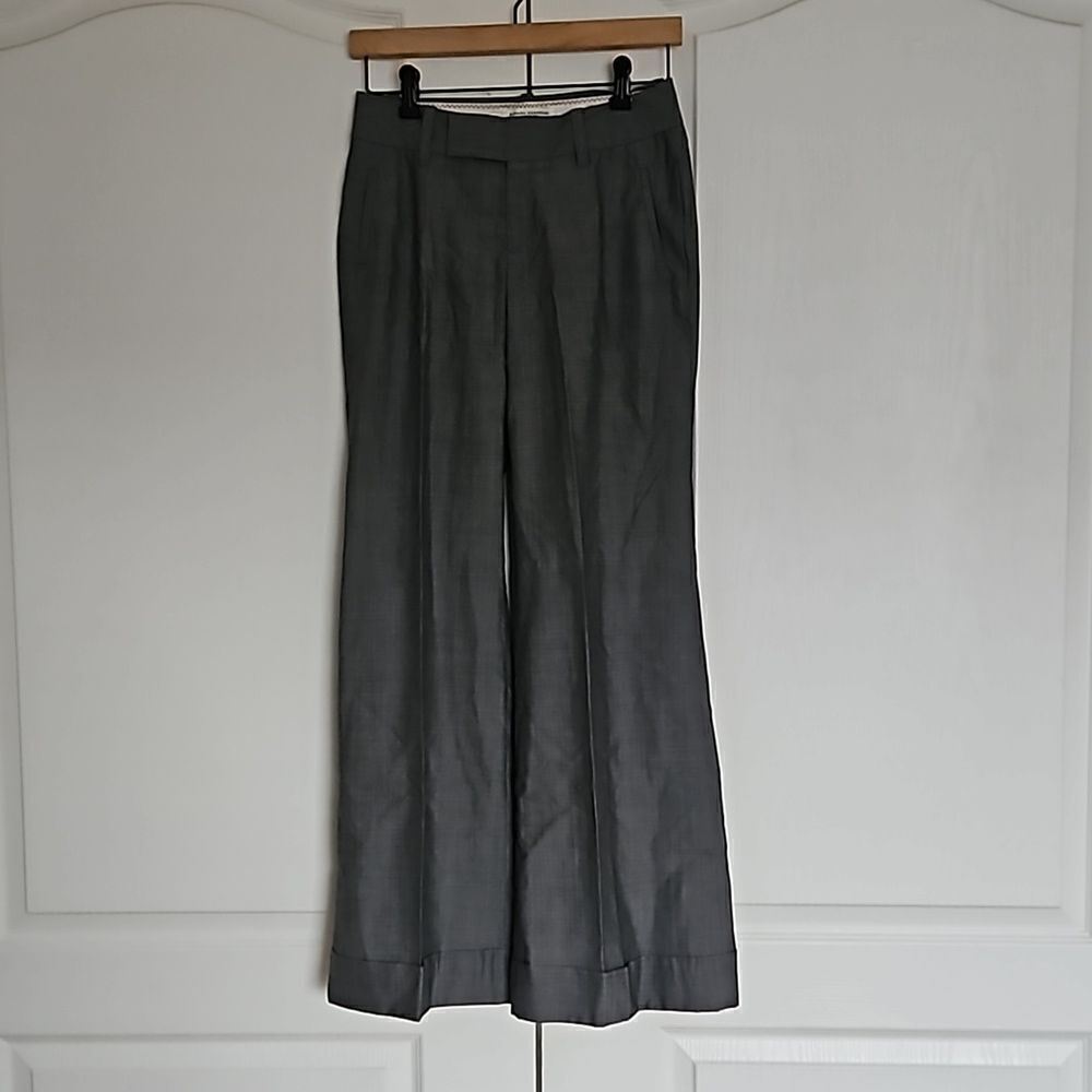 Banana Republic Women's Mid-Rise Flared Pants Gray Size 0